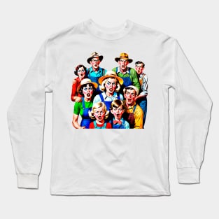 Family of stressed people from the countryside Long Sleeve T-Shirt